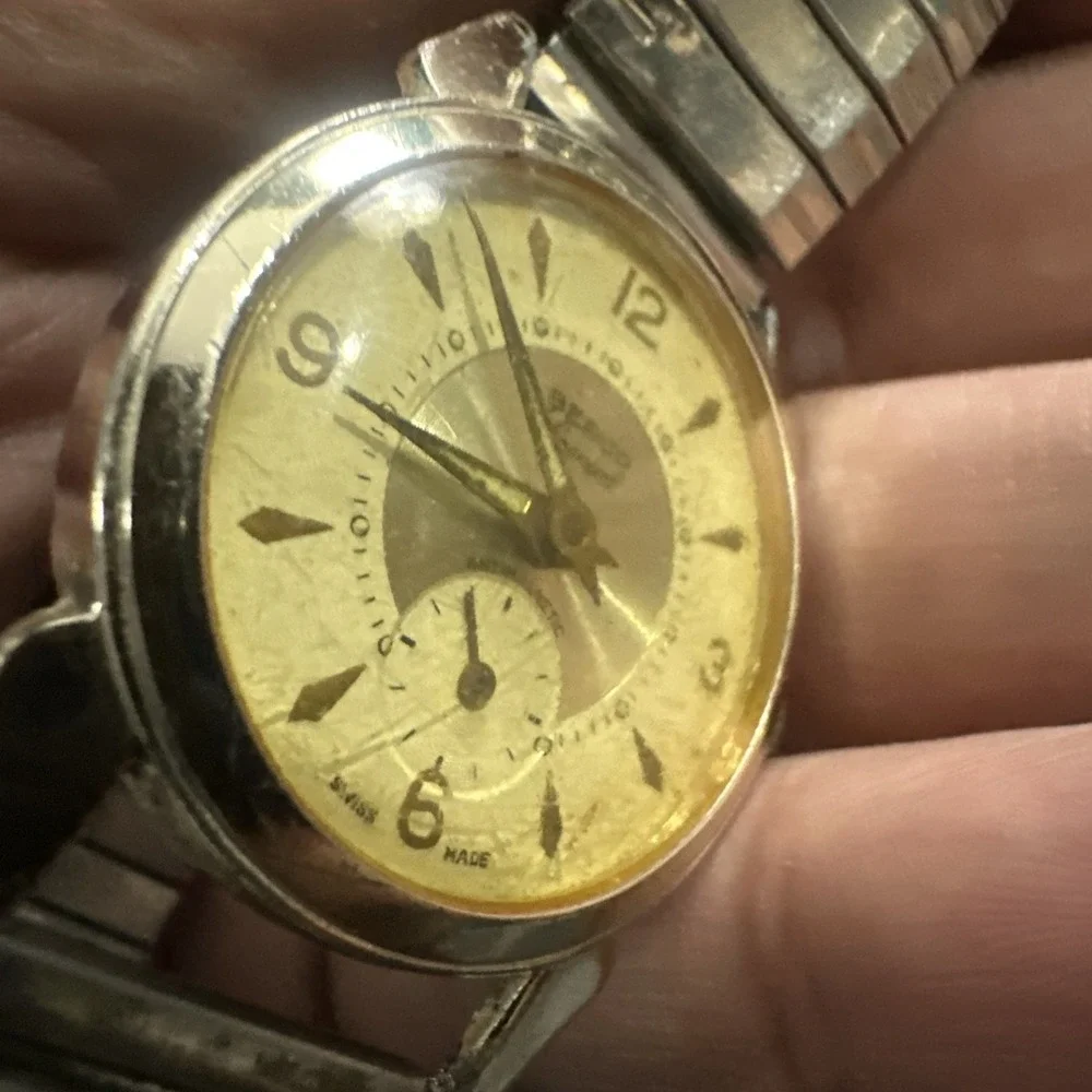 Working Vintage Berco Special Manual Wind Mens Watch Swiss 30mm Fit 8 In Rare